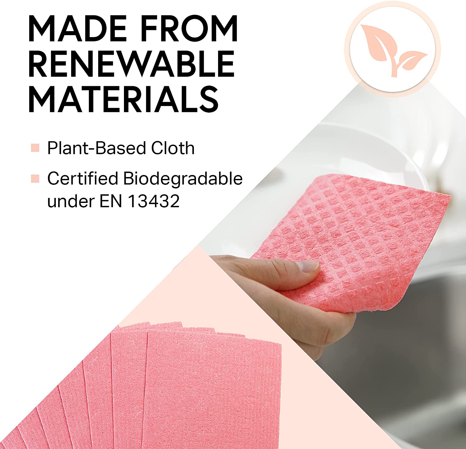 SPONTEX Swedish Dishcloth - Cellulose Sponge Cloth Eco-Friendly